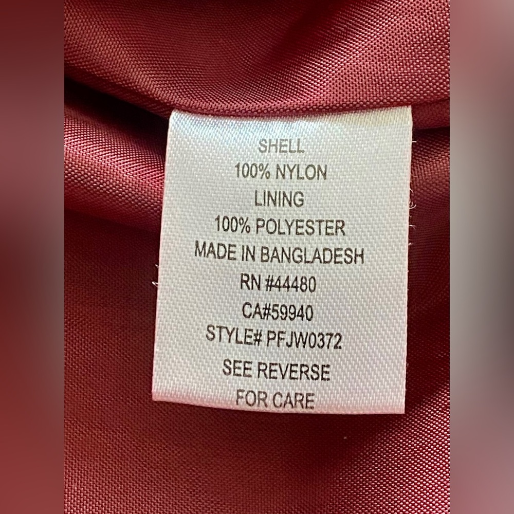 Francesca’s Maroon Burgundy Red Love Fire Floral Embroidered Bomber Jacket - Picture 9 of 9